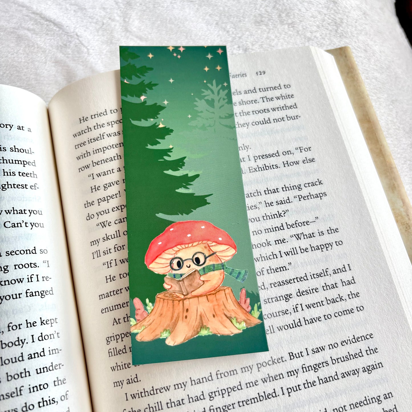 Reading Mushrooms bookmark - set of 2