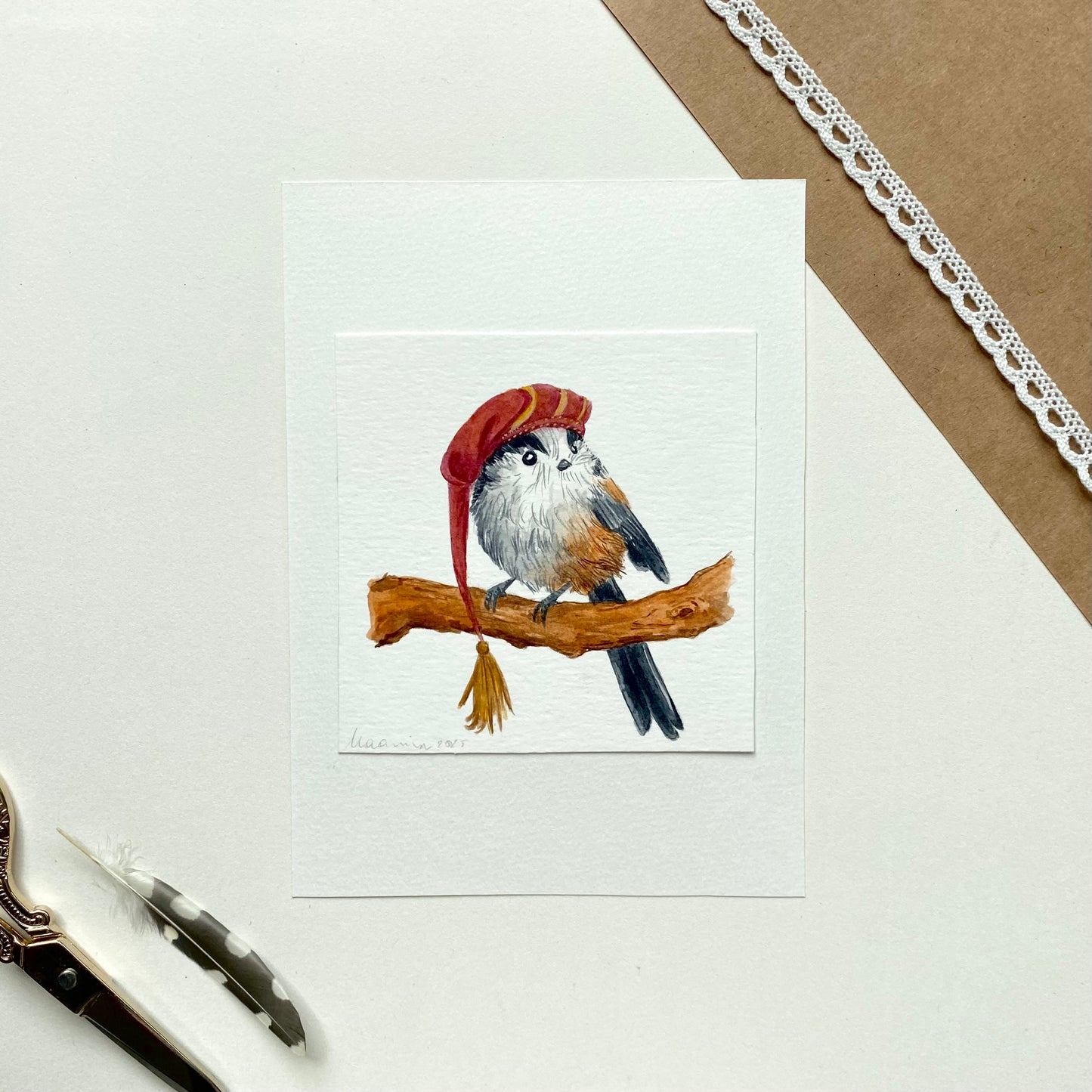 Long-tailed Tit - Original Watercolour Painting