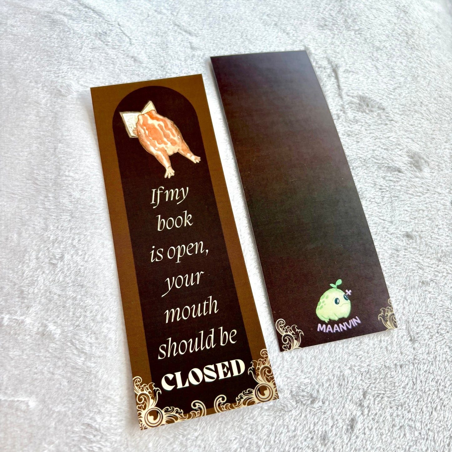 Reading frog bookmark