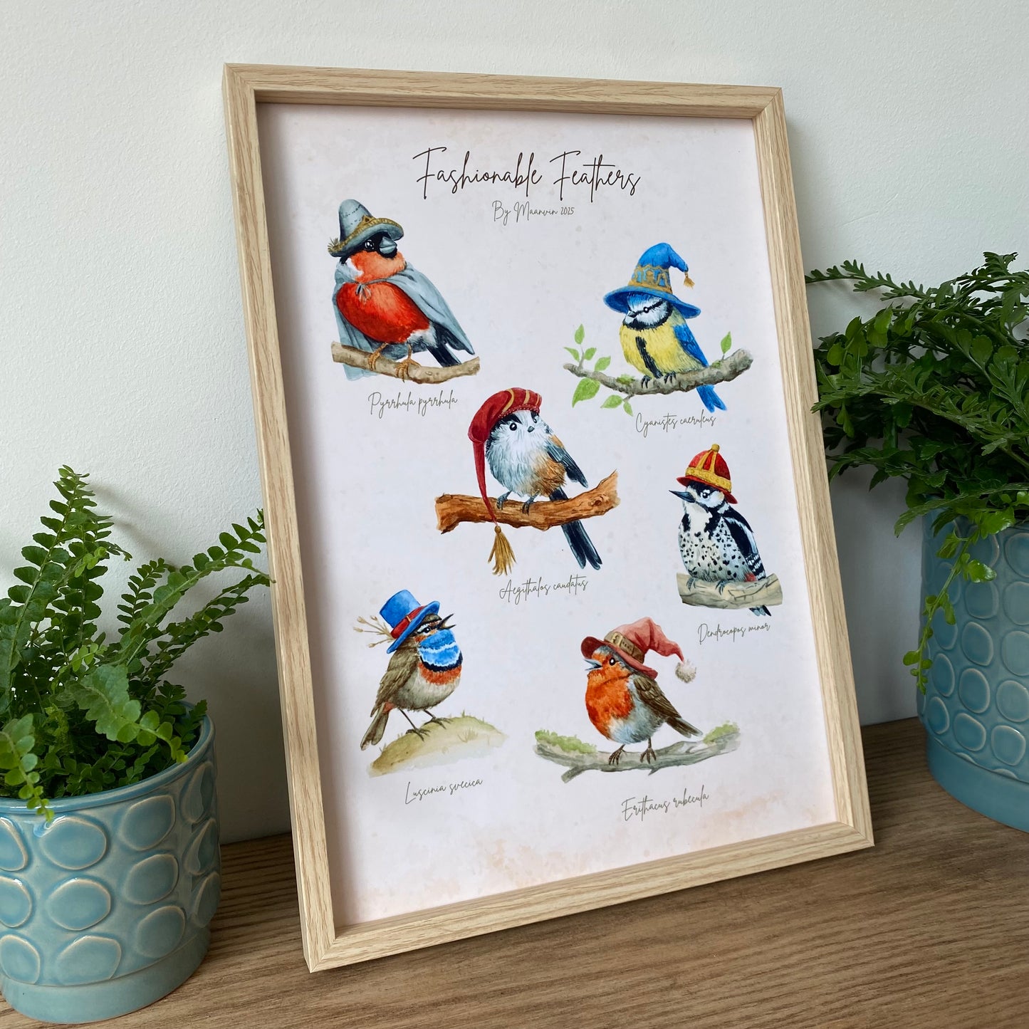 Fashionable Feathers A4 Print