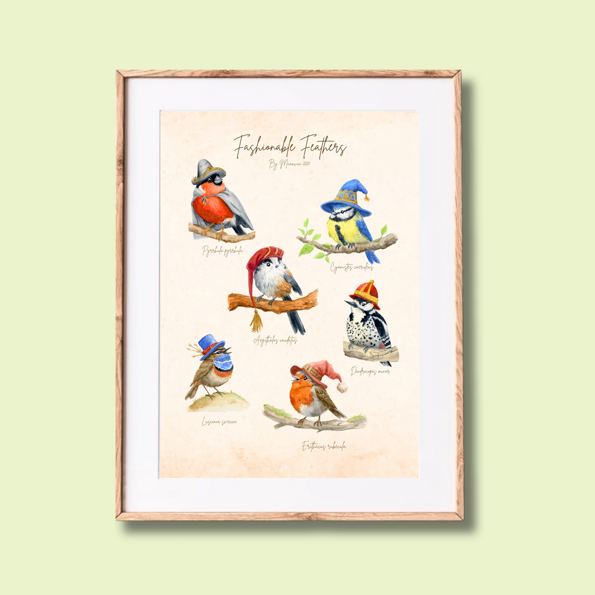 "Fashionable Feathers" - Art Print