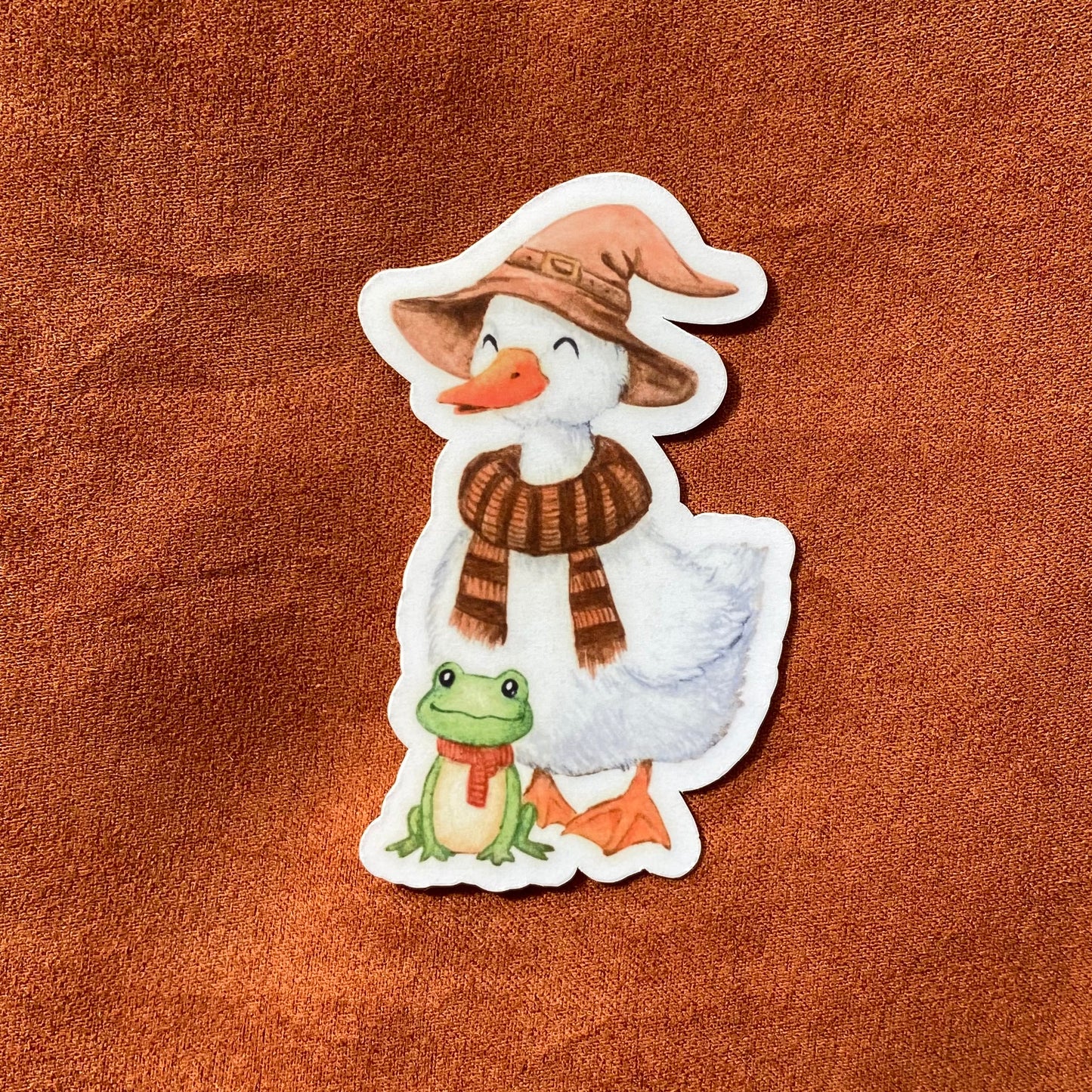 Goose & frog sticker