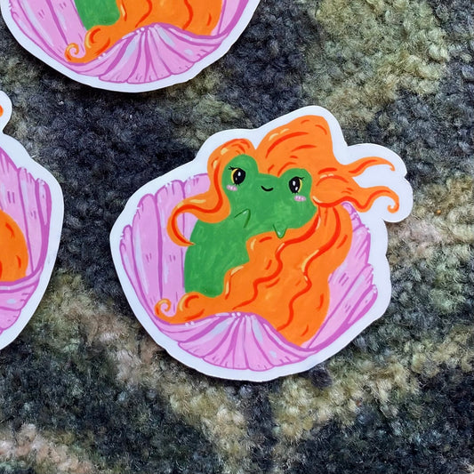 Venus frog sticker