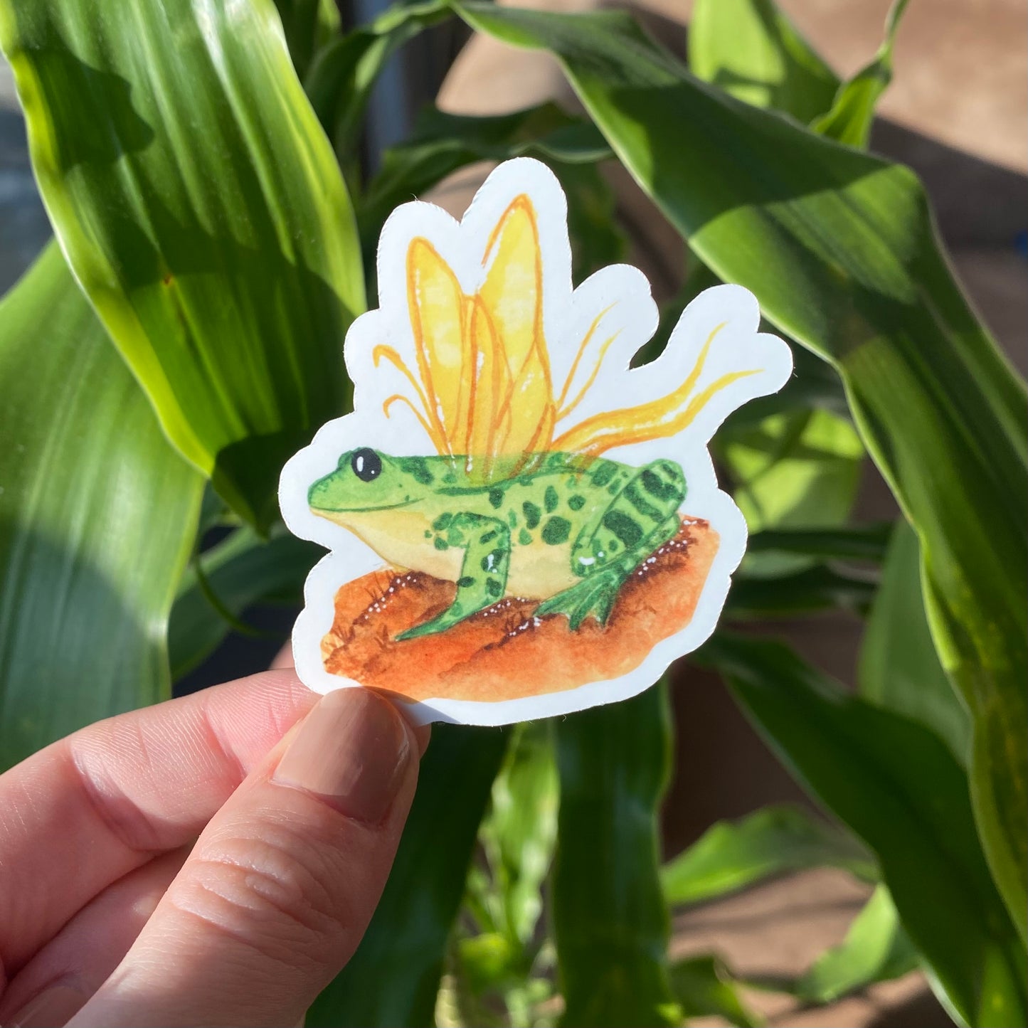 Yellow frogfairy sticker