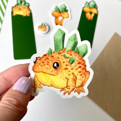 Aventurine frog sticker