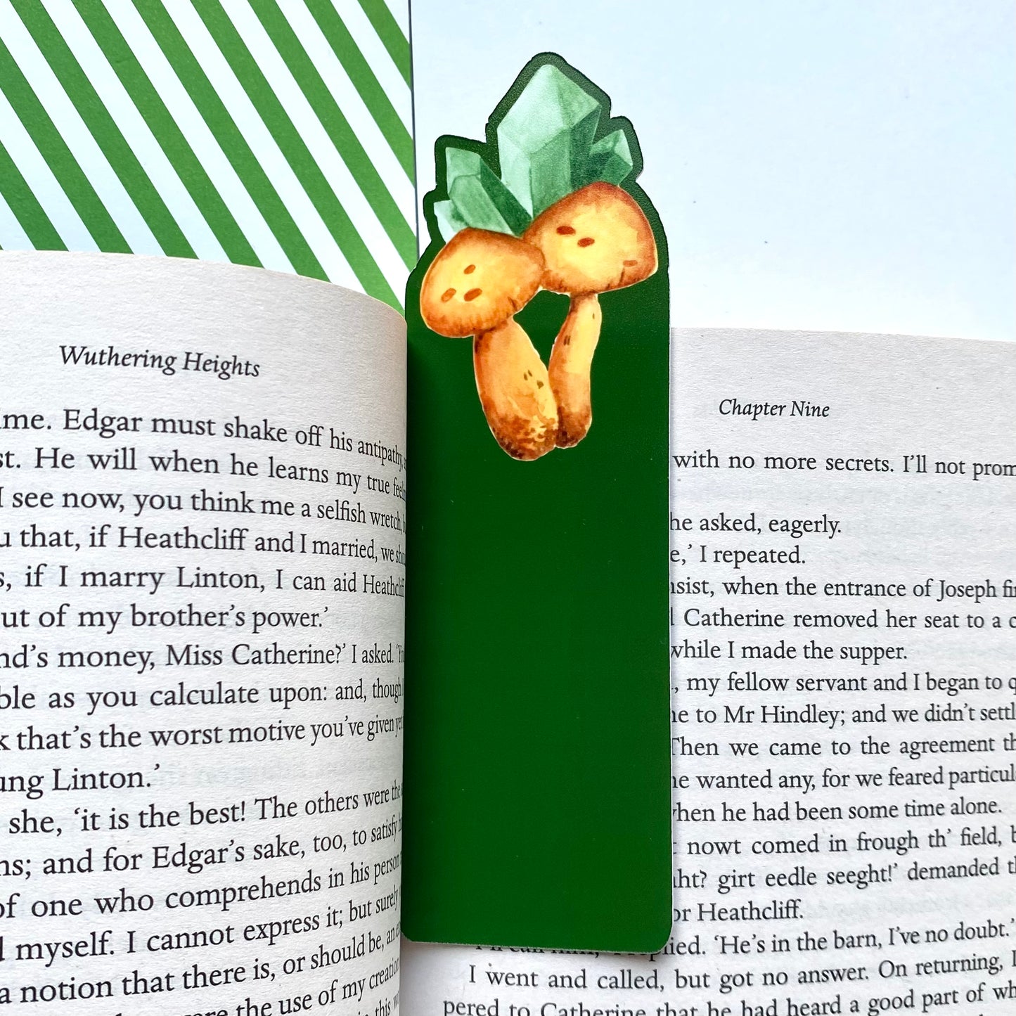 Aventurine mushroom bookmark