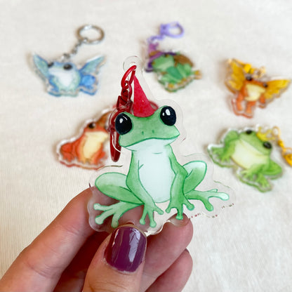 Gnome Frog Keychain