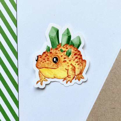 Aventurine frog sticker