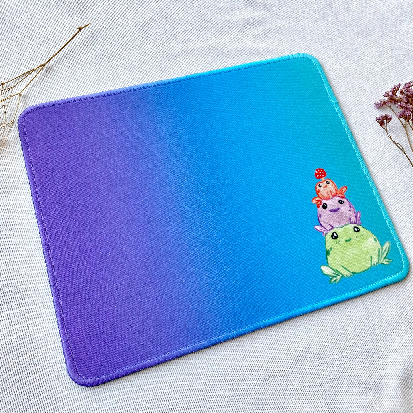 Blue frog mousepad