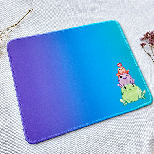 Blue frog mousepad