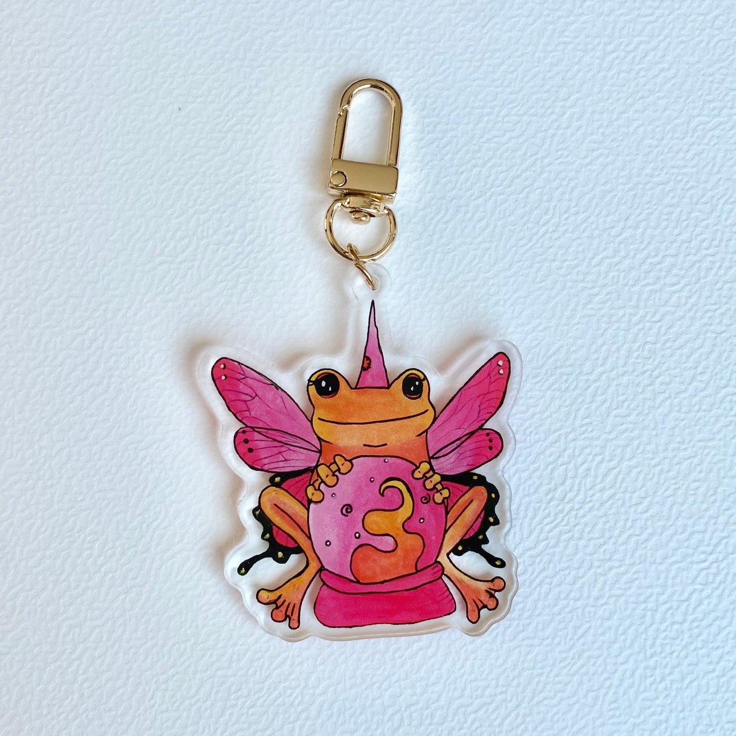 Orange Frog Keychain