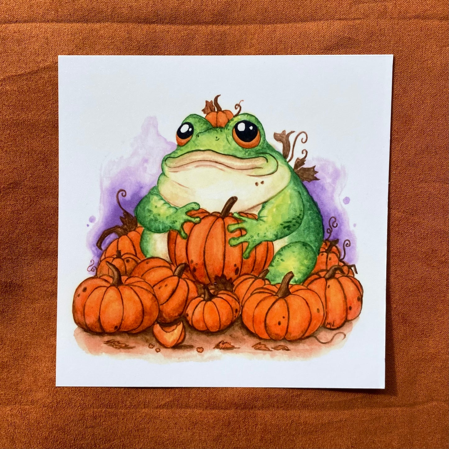 Pumpkin frog print