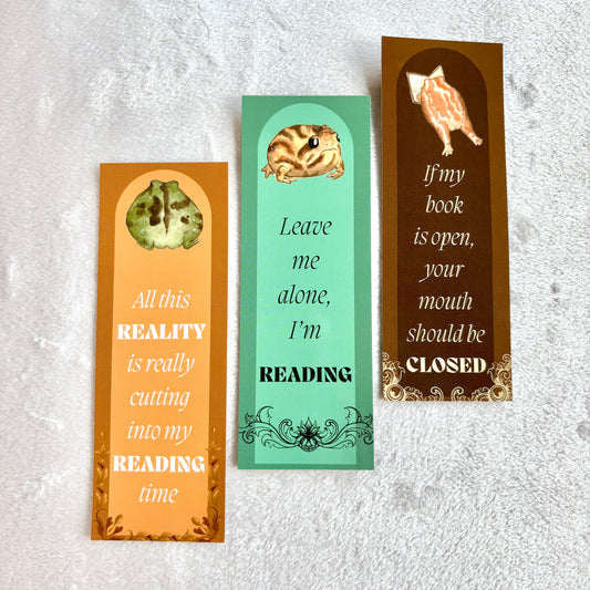 Rain frog bookmark set 3pc