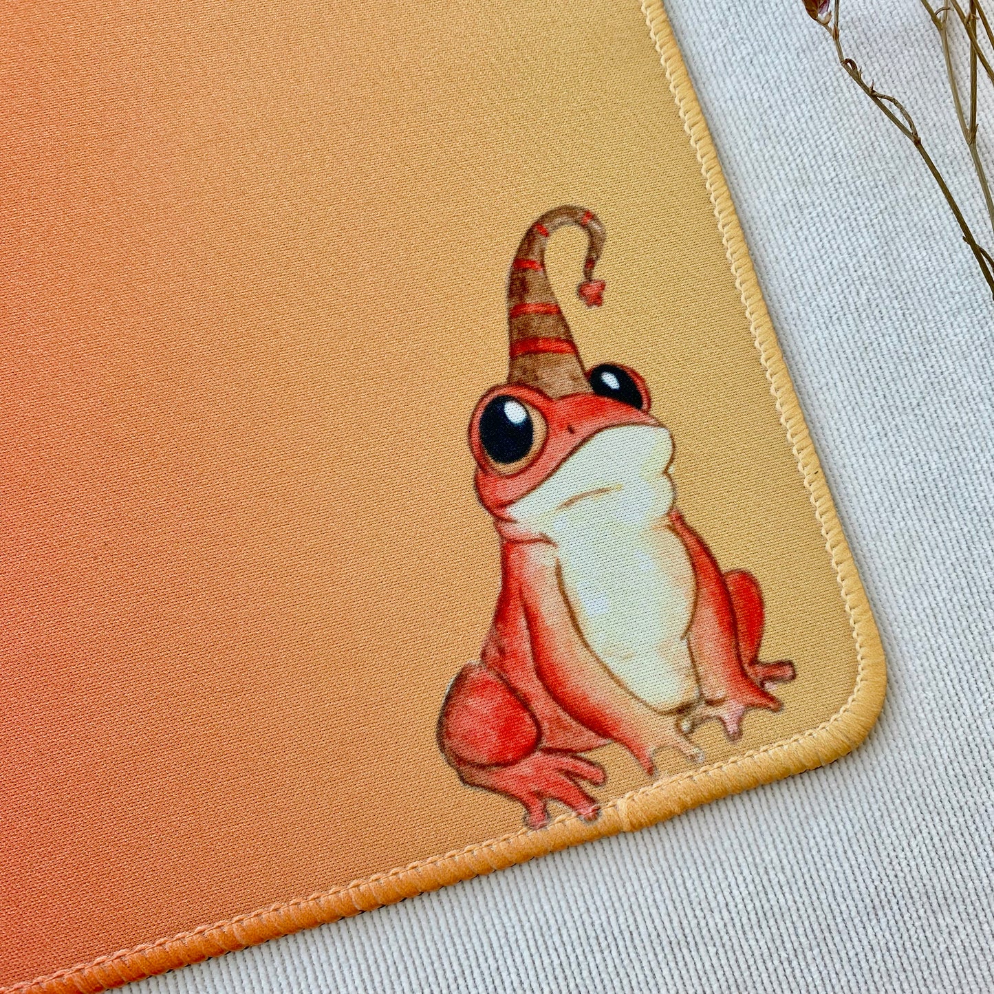 Orange frog mousepad