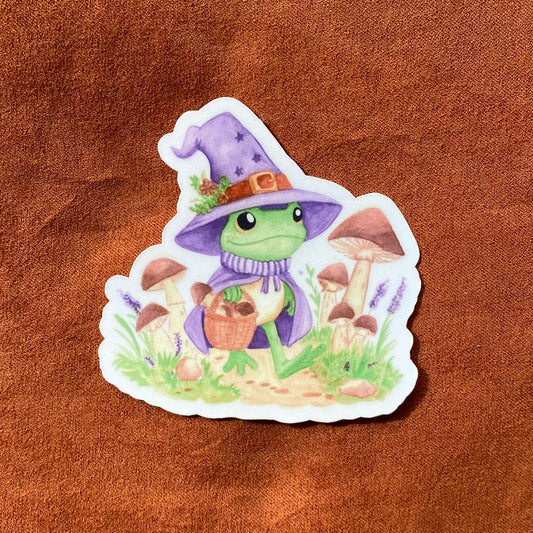 Wizard frog sticker