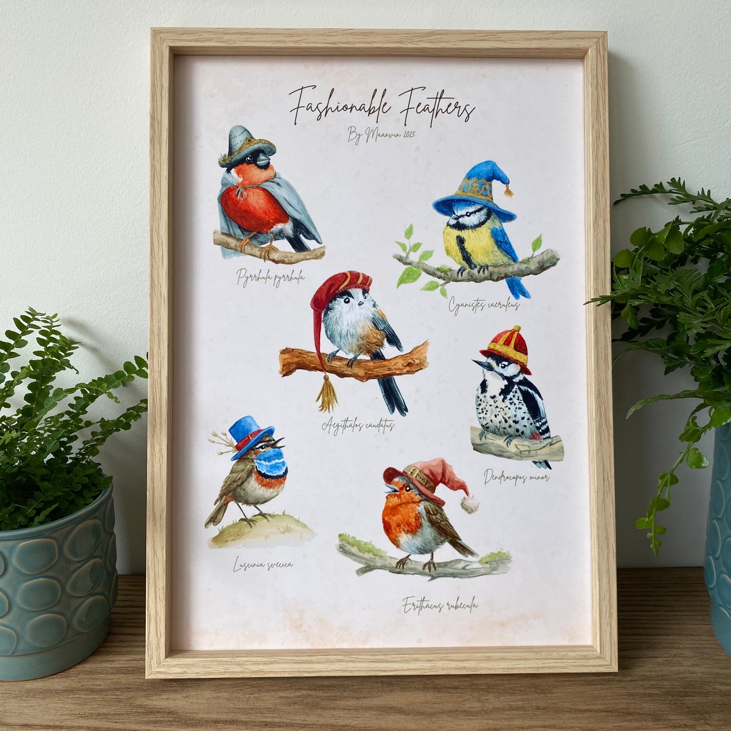 Fashionable Feathers A4 Print