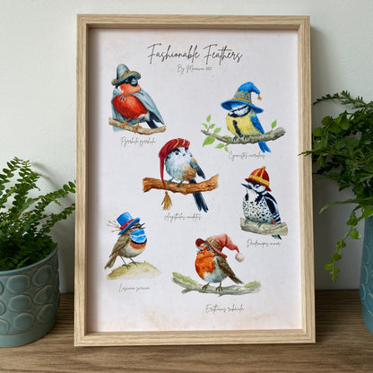 Fashionable Feathers A4 Print