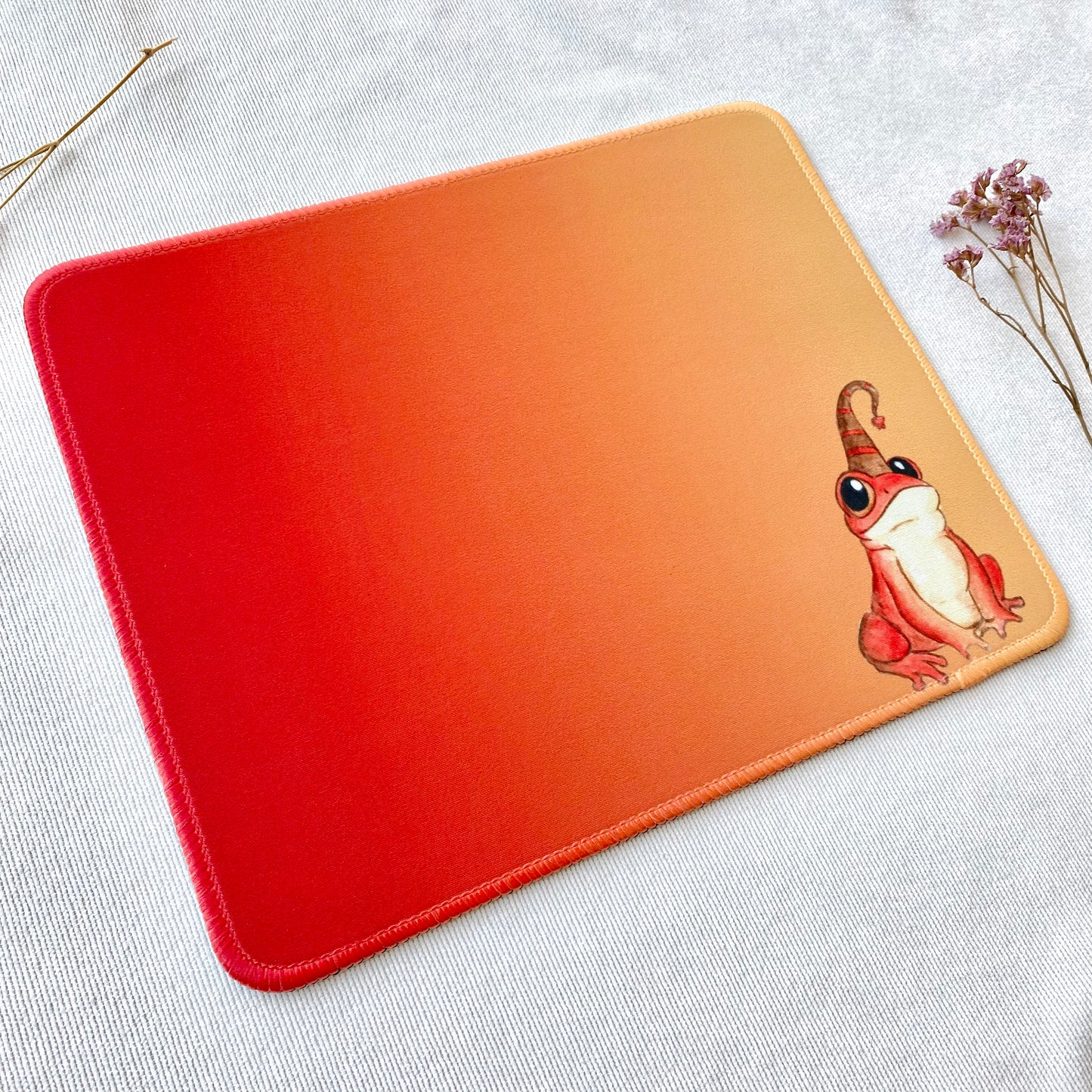 Orange frog mousepad