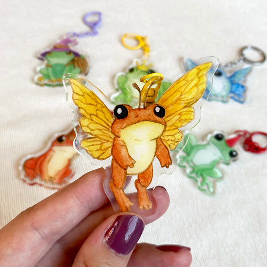 Orange Froggerfly Keychain