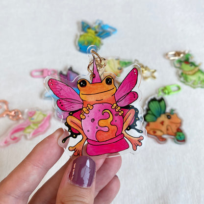 Orange Frog Keychain