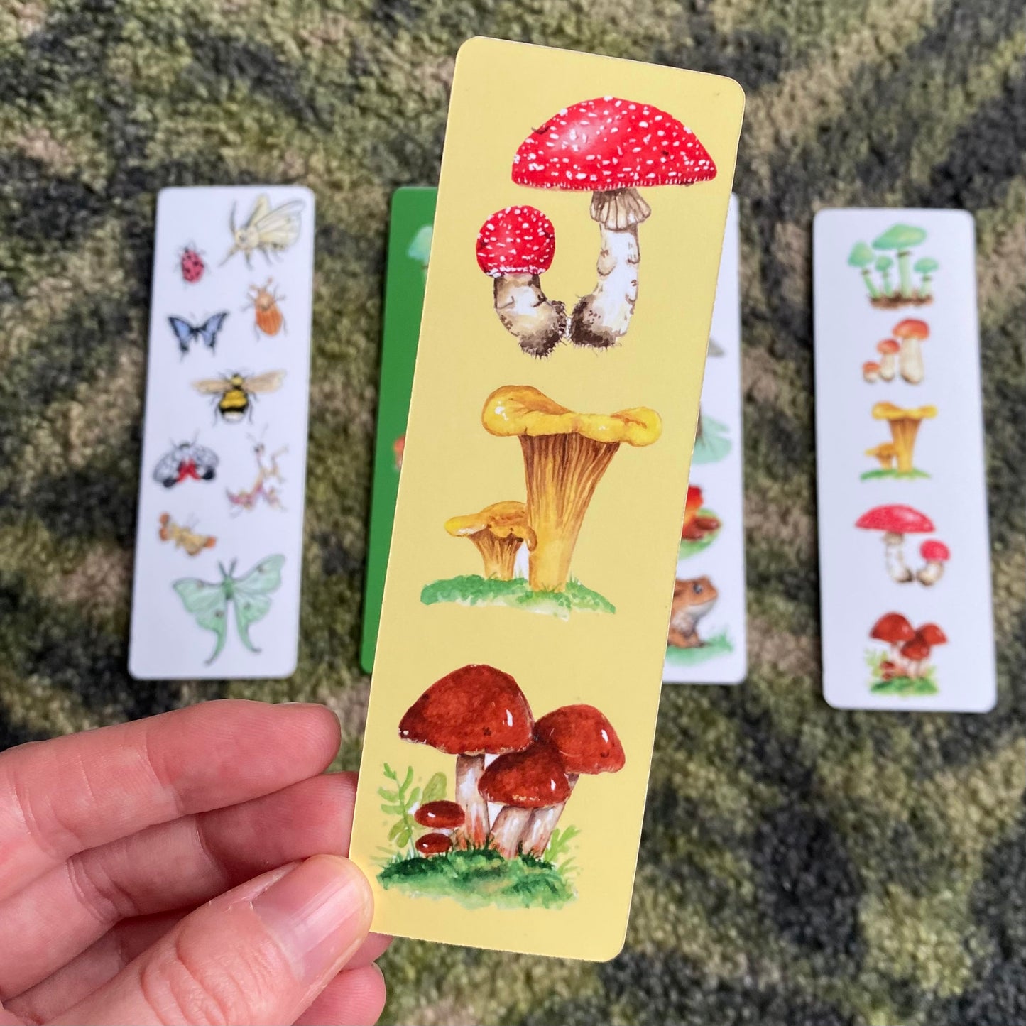 Mushroom bookmark yellow