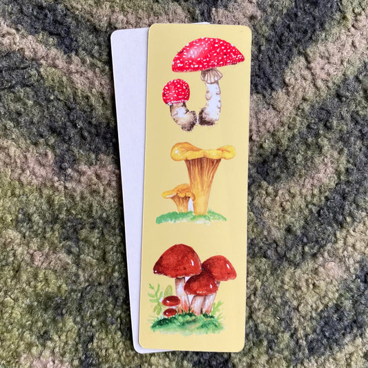 Mushroom bookmark yellow