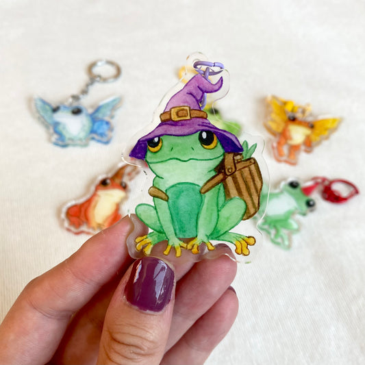 Witchy Frog Keychain