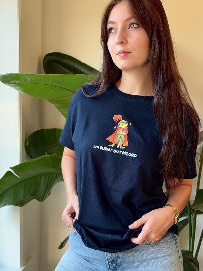 "I'm burnt out M'lord" knight frog T-Shirt