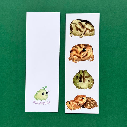 Rain frogs - bookmark