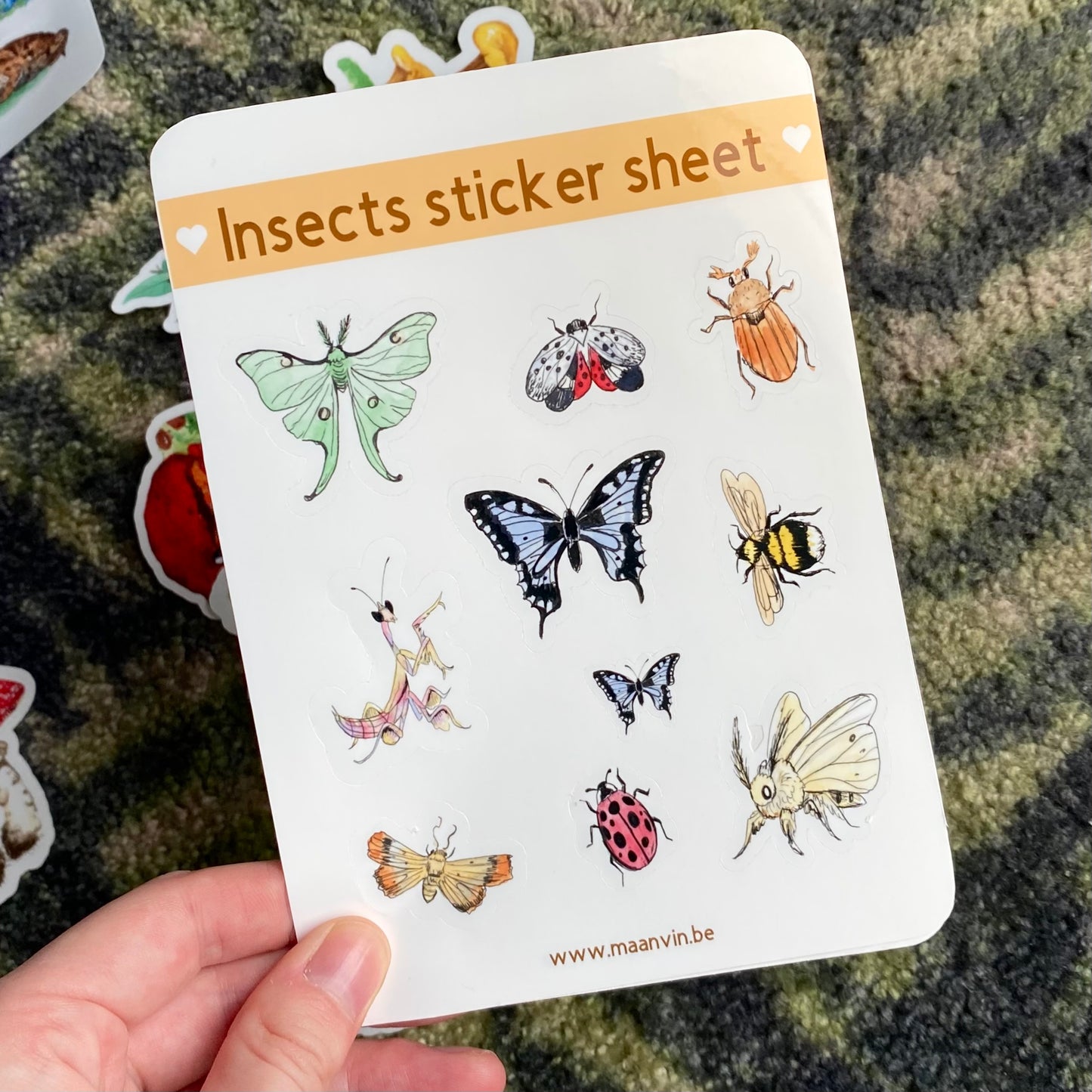 Insects sticker sheet