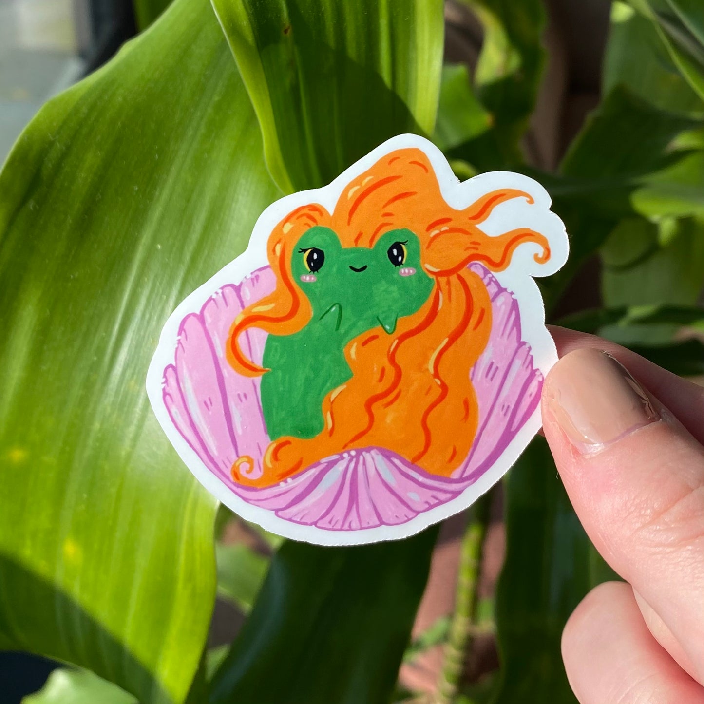 Venus frog sticker