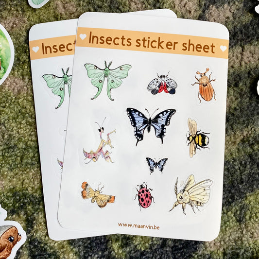 Insects sticker sheet