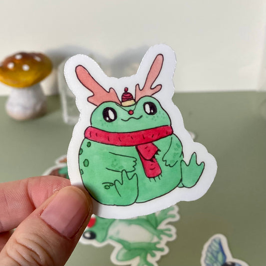 Reindeer frog sticker