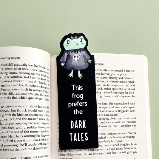 Dark frog bookmark