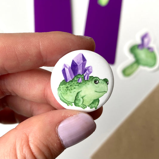 Amethist frog button