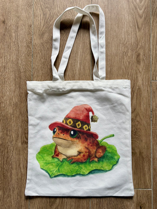 Frog with the hat Totebag