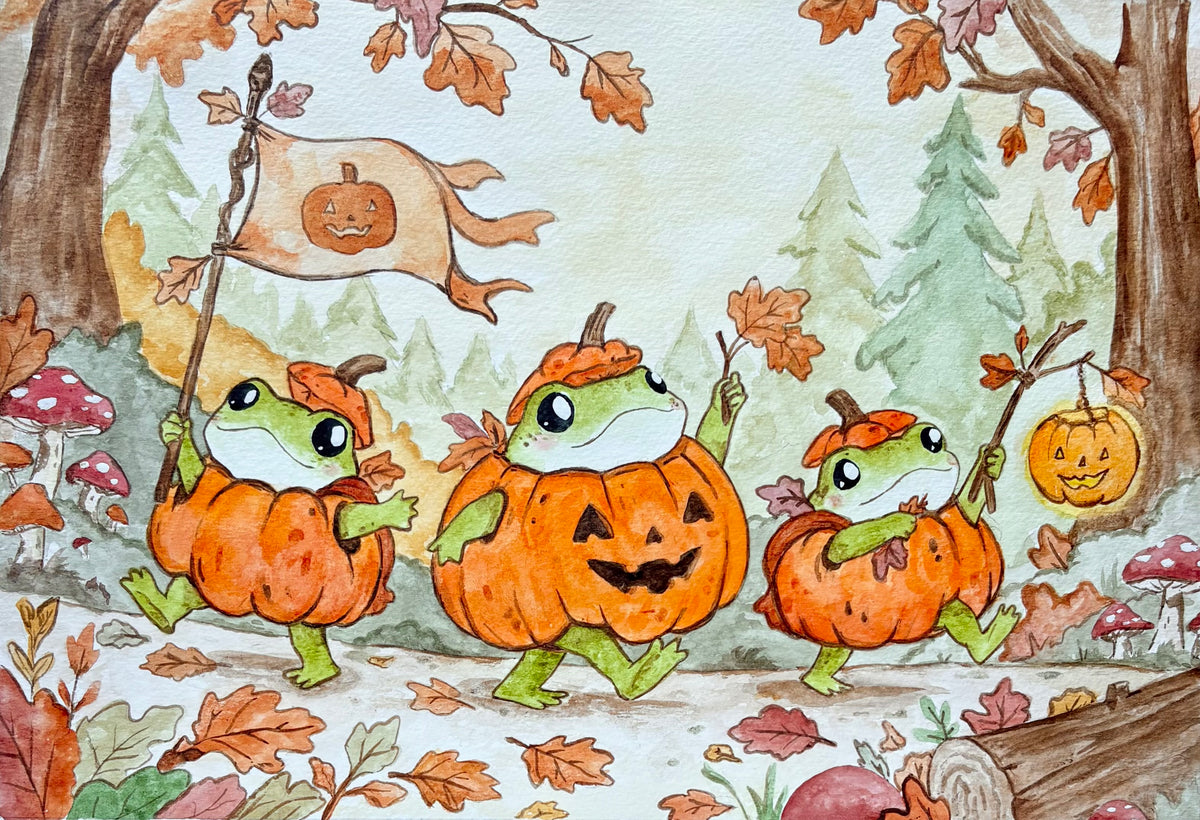 "Pumpkin Parade" - Art Print