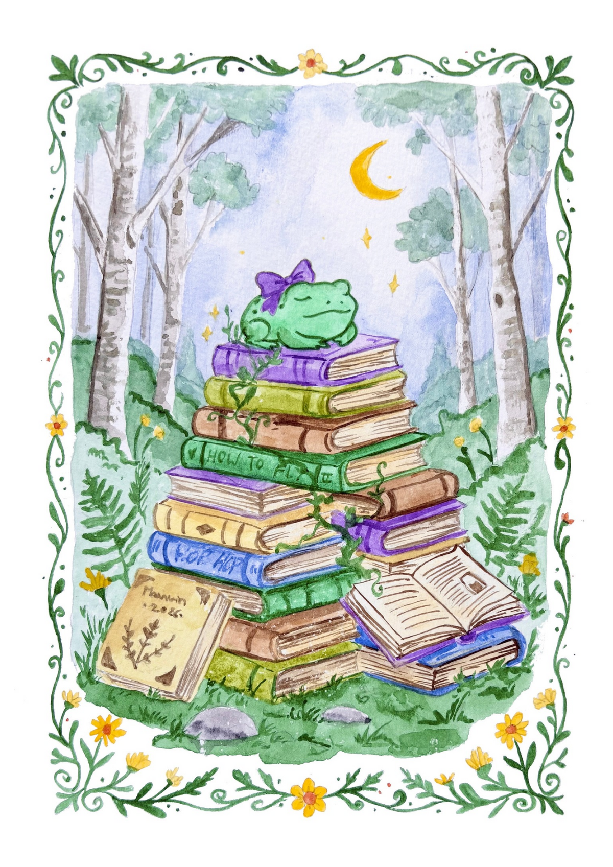 "Mary's tbr pile" - Art Print