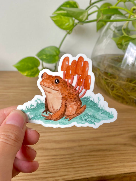 Mushroom frog sticker |||