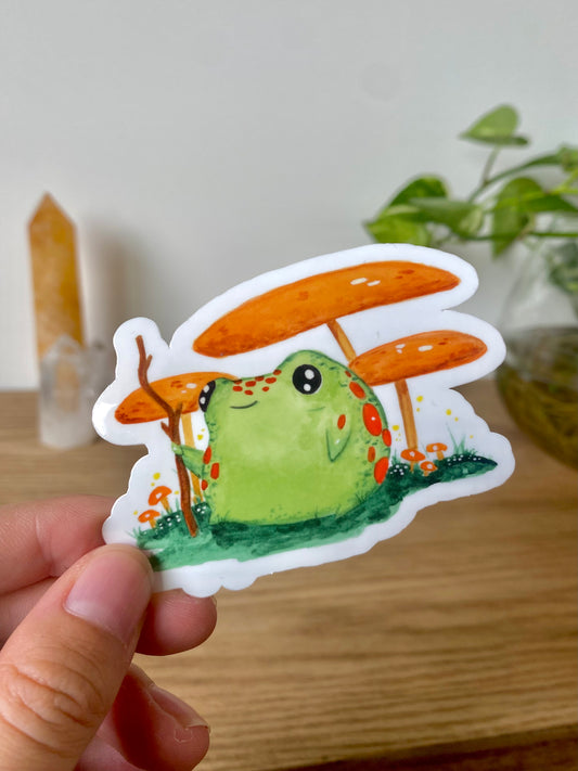 Frog adventurer sticker ||