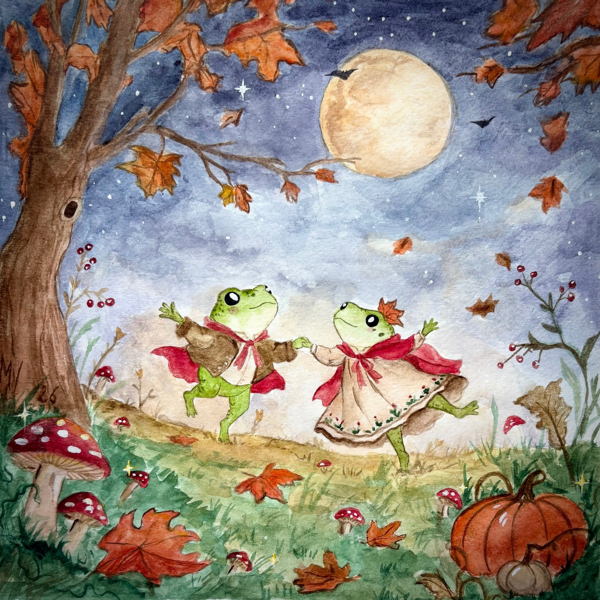 "Under the Autumn Moon" - Art Print
